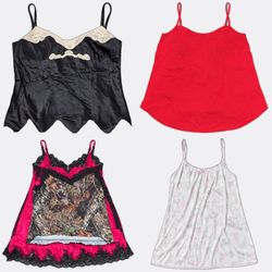 Op 415 Lace Trim Silk Camisole Tops Selection