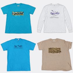 CR13984 Lot de T-shirts vintage à couture simple