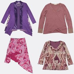 Women's Purple and Burgundy Blouses and Tops