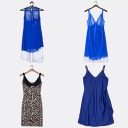 Y2K Women's Vintage Lace Trim Slip Dresses