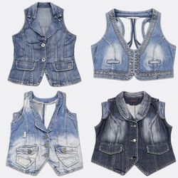 Y2K Denim Waistcoats