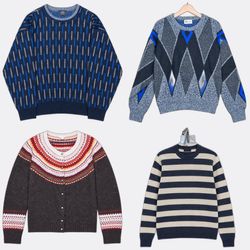 Patterned Vintage Knitwear Sweaters and Cardigans ..