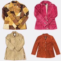 Yv1264 Suede Jackets and Trench Coats
