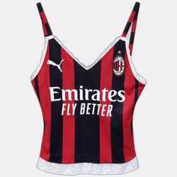 Upcycle Football Lace Trim Camisole Top (Dv-10-137..