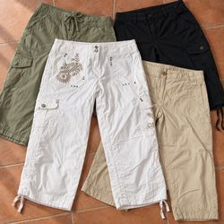 VB-8-24 Y2k Cargo Capri Pants 10 piece