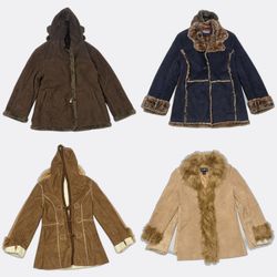 Vintage Y2K Afghan Coat – Authentic Leather & Shea..