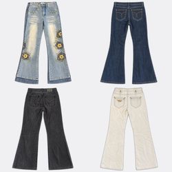 Selection of Flared Denim Jeans