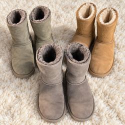 UGG® Bailey Bow Suede Sheepskin Winter Boots