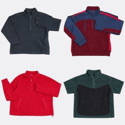 Lot de vestes polaires à fermeture éclair quart