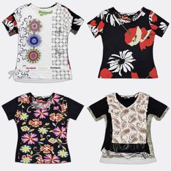 Printed Graphic Short Sleeve T-Shirts-AV-157
