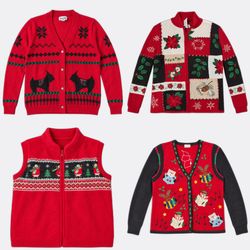 Cardigans de pulls moches de Noël