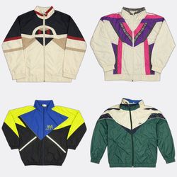 Vintage Color Block Windbreaker Jackets
