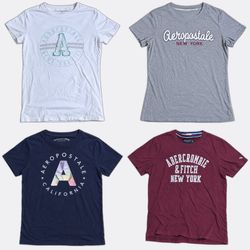 THB74 Aéropostale Hollister Grafik- und einfarbige..