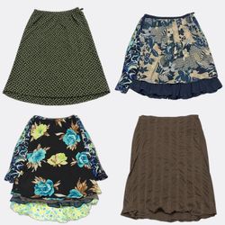 Printed Patterned Women Midi Skirts