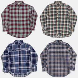 Plaid Long Sleeve Flannel Shirts( 912 01)