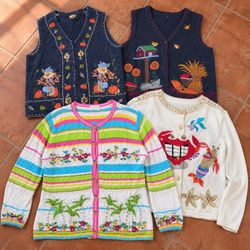 Code#088 Novelty Embroidered Cardigans and Knit Ve..