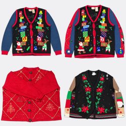 Wholesale Vintage Christmas Sweaters Bundle | 10pc..