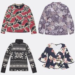 Y2K Boho Babe Printed Blouses Mix