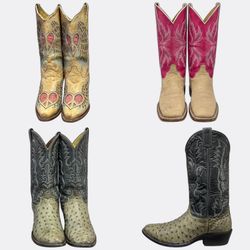 Op Vintage Western Leather Cowboy Boots Selection
