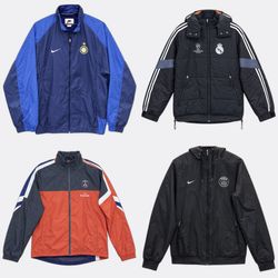 Nike Adidas football club Track Jackets