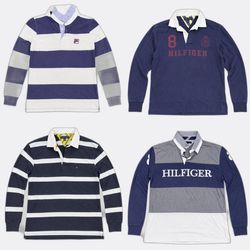 Tommy Hilfiger Fila Long Sleeve Rugby Shirts