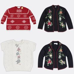 Vintage Floral and Christmas Knitwear