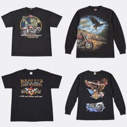 Harley-Davidson 3D Emblem Printed T-Shirts