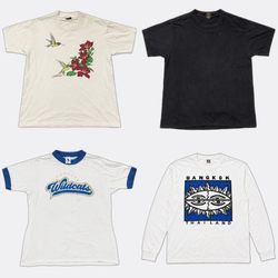 Snap-on Graphic Printed T-Shirts