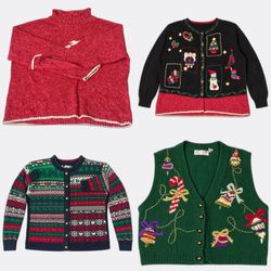 Vintage Christmas & Cottagecore Sweater Bundle | 1..