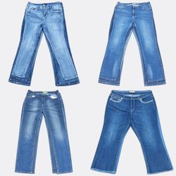 Embellished Pocket Western Denim Jeans