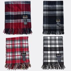 Barbour Plaid Fringe Scarves