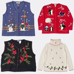 Wholesale Vintage Christmas Sweaters Bundle | 10pc..