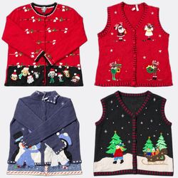 Wholesale Vintage Christmas Sweaters Bundle | 10pc..