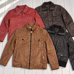 y2k vintage Leather Jackets (TR-1073)