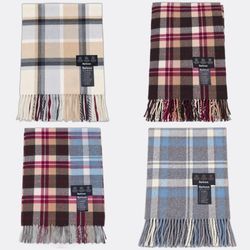 Barbour Plaid Fringed Scarves