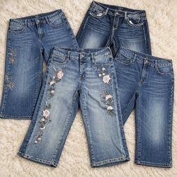 Y2k Denim Capri Pants