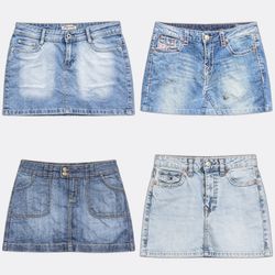 976 # True Religion Denim Mini Skirts