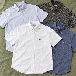 4C-1162 Camisas Lacoste com Abotoamento Frontal