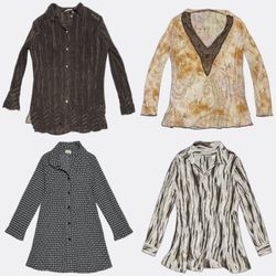 Blouses imprimées et transparentes