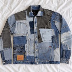 Upcycled Levi's Patchwork Denim Jacket