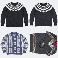 Patterned Nordic Knitwear Sweaters