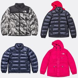 The North Faceのパファージャケットとパーカー
