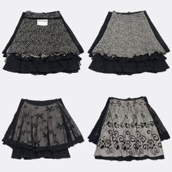 GRV 1-049 Women's Patterned and Plain Midi Skirts