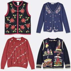 At 1570. Embroidered Knitwear Cardigans and Vests