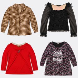 Women's Printed Blouses and Tops Selection