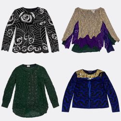 Beaded and Sequined Embellished Blouses