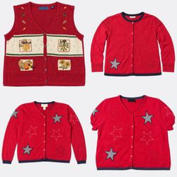 Vintage Christmas & Cottagecore Sweater Bundle | 1..