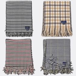 MT012347 Aquascutum Check Fringed Scarves