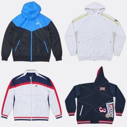 Adidas Nike Track Jackets Windbreakers Lot