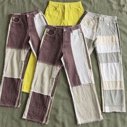 Patchwork Denim Jeans and Trousers